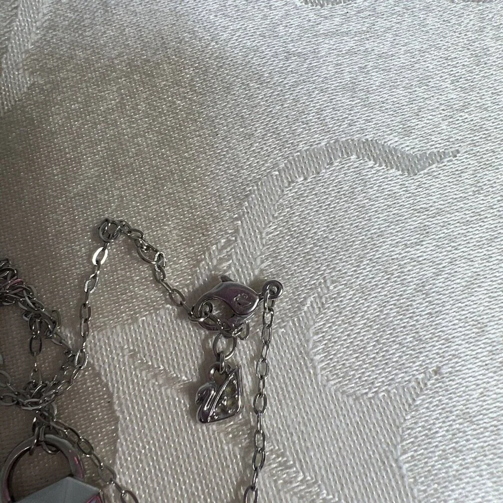 Vintage‎ Swarovski Lock Pendant Necklace/-/Ladies 33